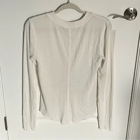 Free People Cream Going Places Snaps Waffle Knit Cardigan Sweater - 35604 - Picture 9 of 16